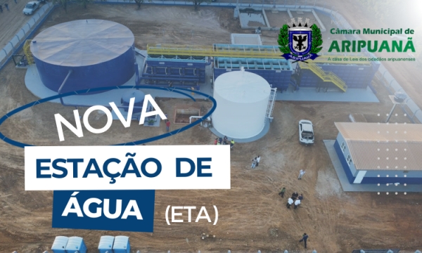 Projeto de lei da nova Estação de Água (ETA) concluído.