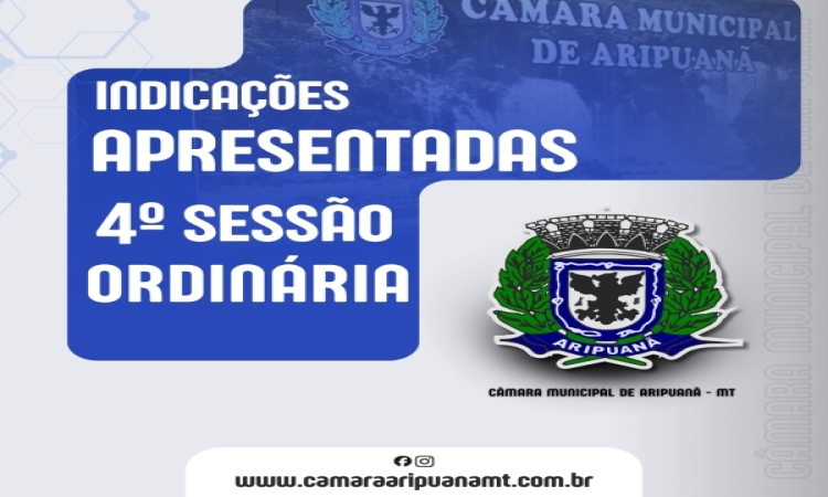 Indicações Apresentadas na Sessão Ordinária do dia 23/03/2026